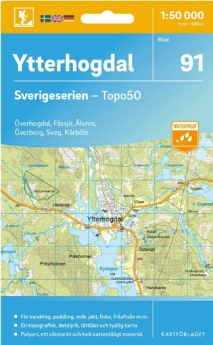 Wandelkaart 91 Sverigeserien Ytterhogdal - Norstedts