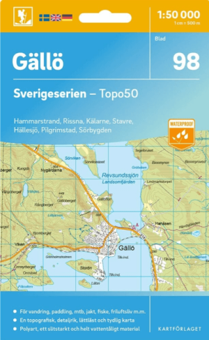 Wandelkaart 98 Sverigeserien Gällö - Norstedts