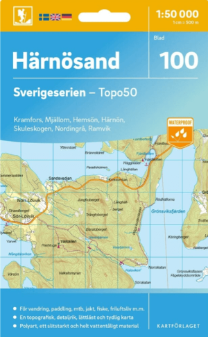 Wandelkaart 100 Sverigeserien Härnösand - Norstedts