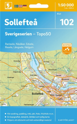 Wandelkaart 102 Sverigeserien Sollefteå - Norstedts