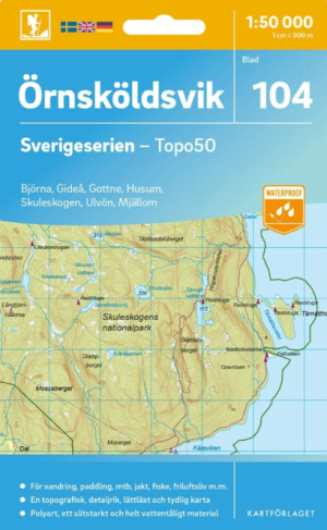 Wandelkaart 104 Svrigeserien Örnsköldsvik - Norstedts