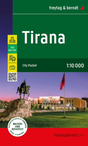 Stadsplattegrond Tirana Albanië - Freytag & Berndt