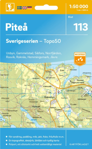 Wandelkaart 113 Sverigeserien Piteå - Norstedts