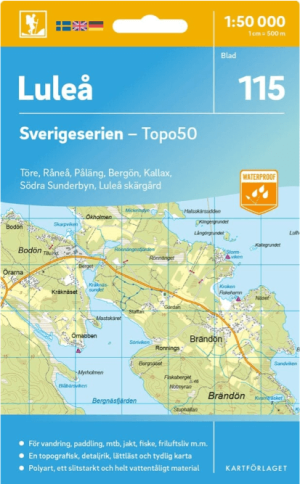 Wandelkaart 115 Sverigeserien Luleå - Norstedts