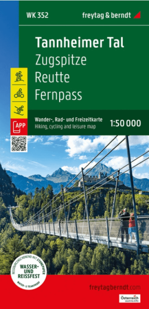Wandelkaart Fietskaart 352 Tannheimer Tal - Zugspitze - F&B