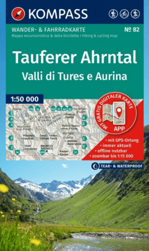 Wandelkaart 82 Tauferer Ahrntal - Valli di Tures - Kompass