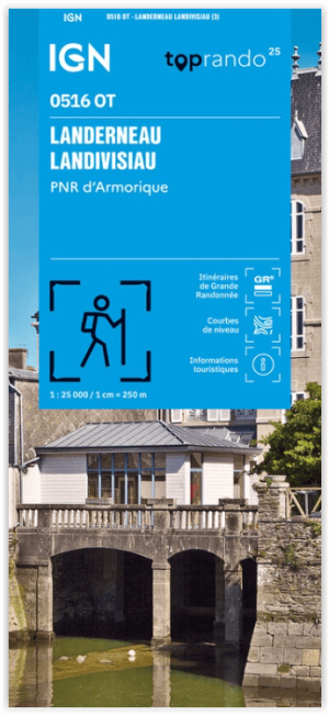 Wandelkaart 0516 OT Landerneau- Landisvisiau & PNR d'Armorique IGN