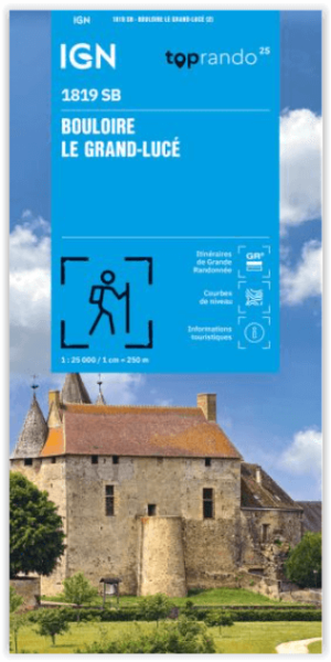 Wandelkaart 1819 SB Bouloire & Le Grand-Lucé - IGN