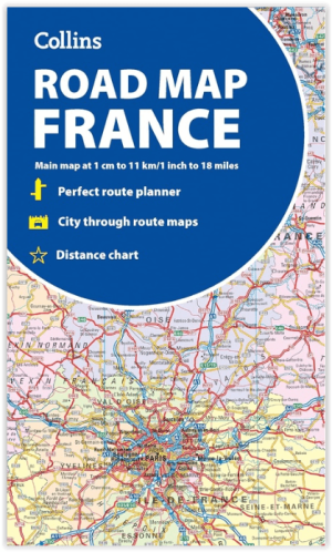 Landkaart Wegenkaart France road map - Harper Collins
