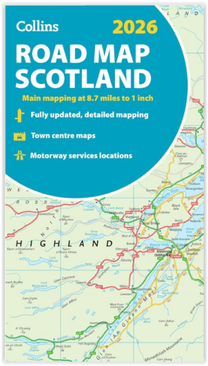 Landkaart Wegenkaart 2026 Scotland road map - Harper Collins