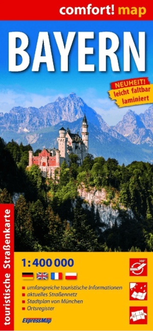 Landkaart Wegenkaart Beieren - ExpressMap