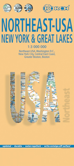Landkaart USA 5 Noord Oost - New York & the great lakes - Borch