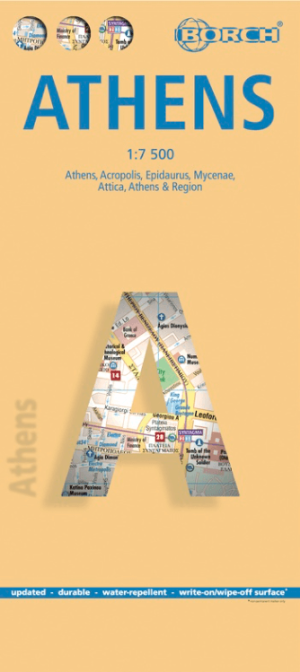 Stadskaart plattegrond Athene Griekenland - Borch