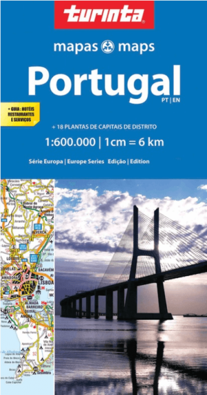 Landkaart Portugal + hotelinfo - Turinta