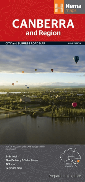 Stadskaart plattegrond Canberra & omgeving - Hema Maps