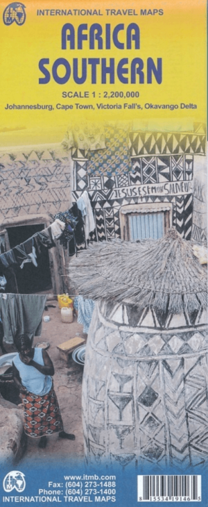 Landkaart Wegenkaart Zuidelijk Afrika - ITMB