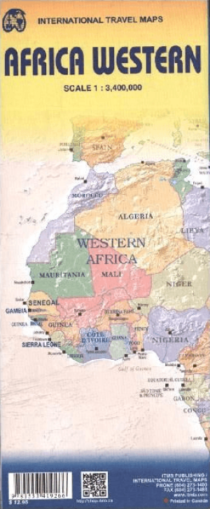 Landkaart Wegenkaart Afrika West - ITMB