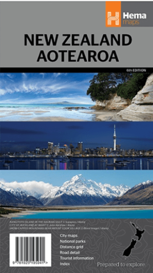 Landkaart Wegenkaart Nieuw-Zeeland of Aotearoa - Hema Maps