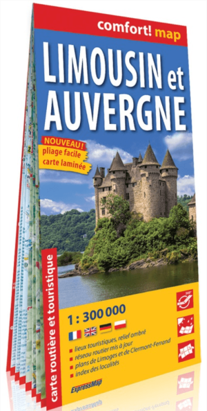 Landkaart Wegenkaart Limousin & Auvergne (Franstalig)- ExpressMap