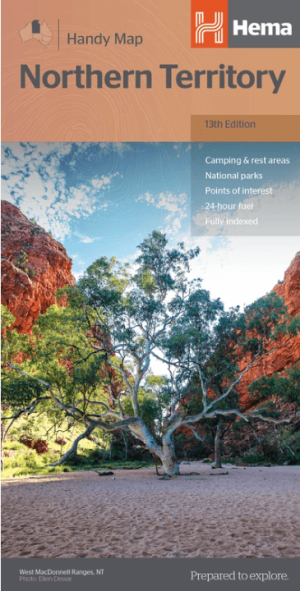 Landkaart Wegenkaart Northern Territory handy map - Hema