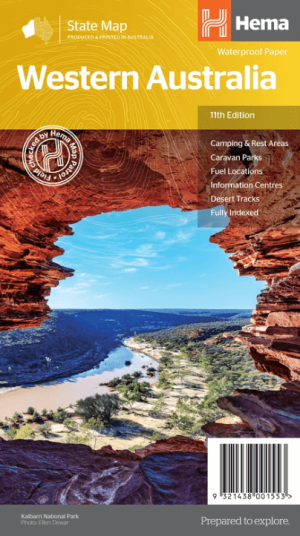 Landkaart Wegenkaart West-Australië state map - Hema Maps