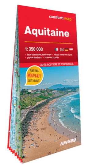 Landkaart Wegenkaart Aquitaine Frankrijk - ExpressMap