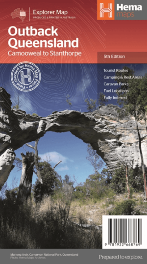 Landkaart Wegenkaart Explorer Map Queensland Outback - Hema Maps
