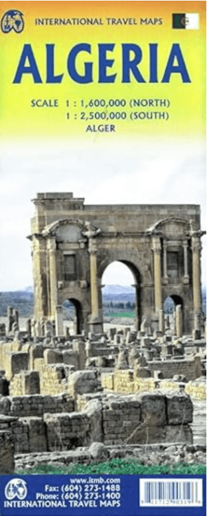 Landkaart Wegenkaart Algerije West-Afrika - ITMB
