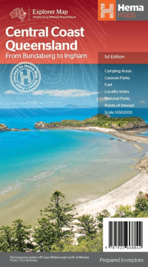 Landkaart Wegenkaart Explorer Map Central Coast Queensland - Hema