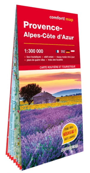 Landkaart Wegenkaart Provence-Alpes-Côte d'Azur (Franstalig)