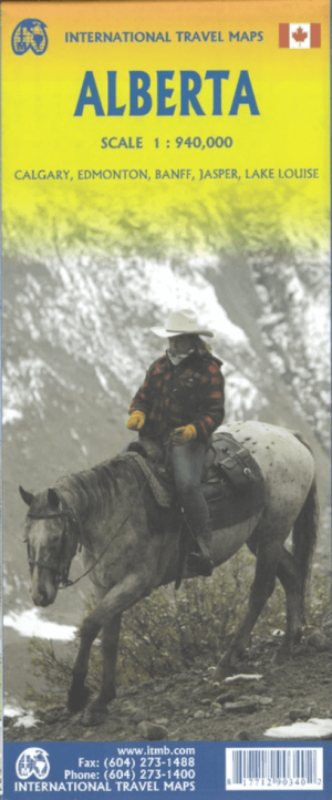 Landkaart Wegenkaart Alberta Canada - ITMB