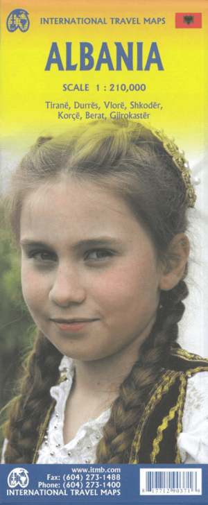 Landkaart Wegenkaart Albanië - ITMB
