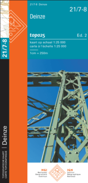 TOPO Wandelkaart 21/7-8 Deinze - NGI