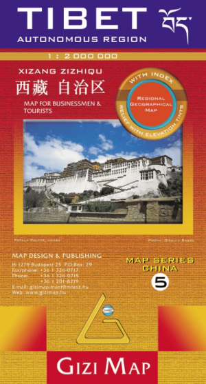 Landkaart Wegenkaart 5 Tibet- Bhutan- Nepal (Geografische versie)