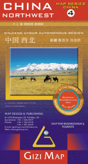 Landkaart Wegenkaart 4 China Noord-West - GIZI Map