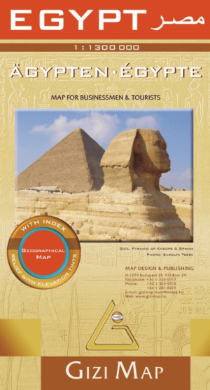 Landkaart Wegenkaart Geografisch Egypte - Gizi Maps