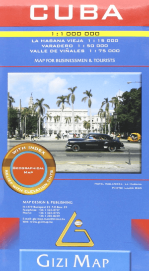 Landkaart Wegenkaart Geografische kaart Cuba - GIZI Map