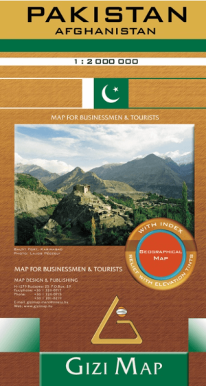 Landkaart Geografische Wegenkaart Pakistan & Afghanistan - Gizi