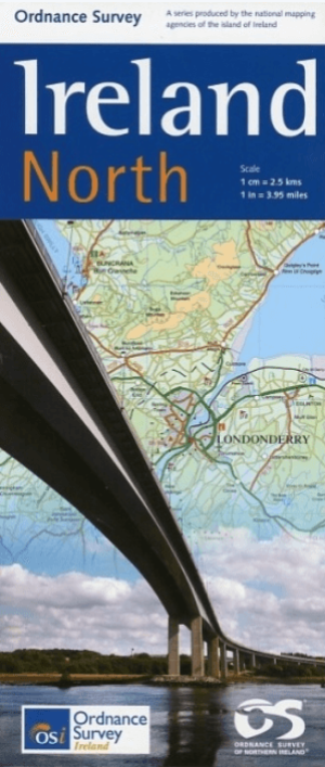 Landkaart Wegenkaart H1 Ierland Noord - OSI