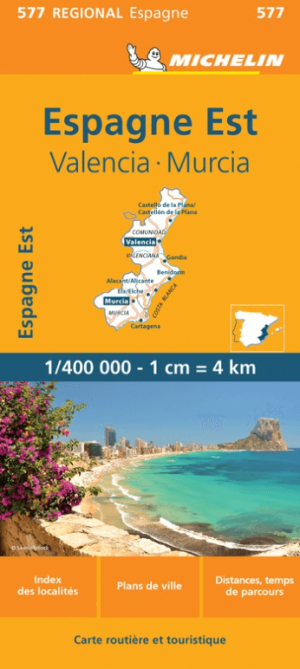 Wegenkaart Landkaart 577 Valencia & Murcia Spanje - Michelin
