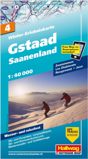 Skikaart Sneeuwschoen 4 Gstaad & Saanenland - Hallwag