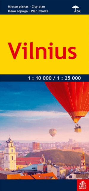 Stadskaart Plattegrond Vilnius Litouwen - Jana Seta Publ.