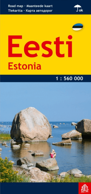 Landkaart Wegenkaart Estland Estonia - Jana Seta Publ.