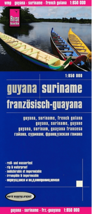 Landkaart Wegenkaart Guyana & Suriname & Frans-Guyana - Reise 