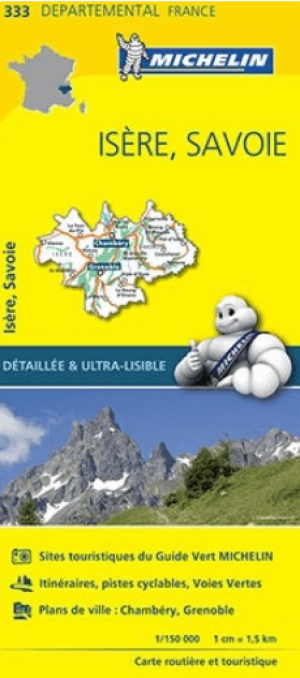 Landkaart Wegenkaart 333 Isère & Savoie - Michelin