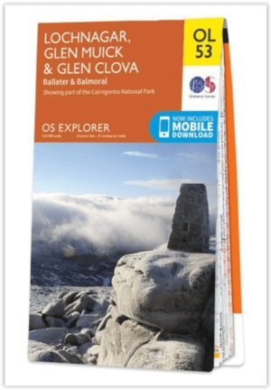 Wandelkaart OL53 Lochnagar, Glen Muick & Glen Clova - OS