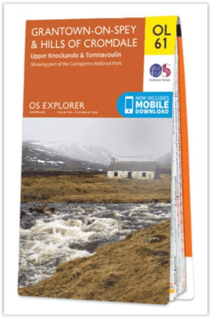 Wandelkaart OL61 Grantown-on-Spey & Hills Cromdale - OS