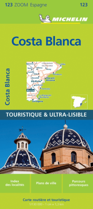 Landkaart Wegenkaart 123 Costa Blanca - Michelin