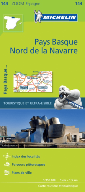 Landkaart Wegenkaart 144 Pays Basque & Nord Navarra - Michelin