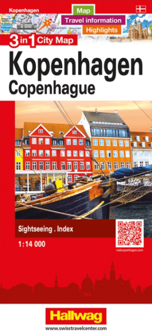 Stadskaart Plattegrond Kopenhagen 3 in 1 CityMap - Hallwag